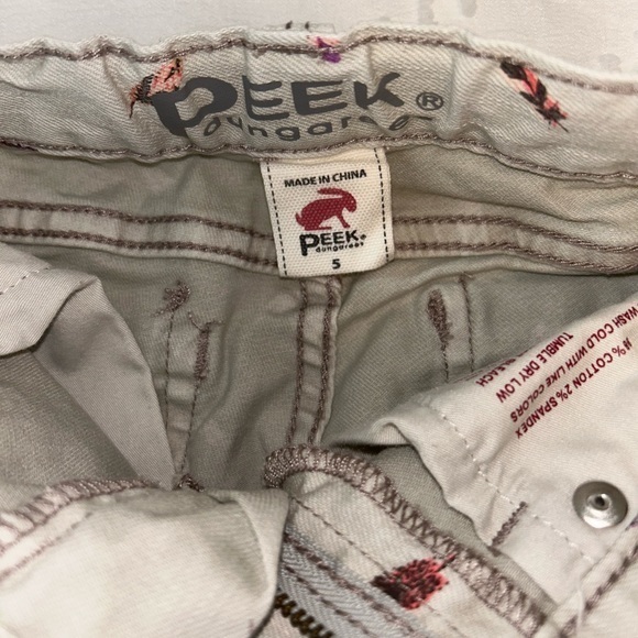 Peek Dungarees feather design, skinny jeans - sz‎ 5 - Picture 5 of 8